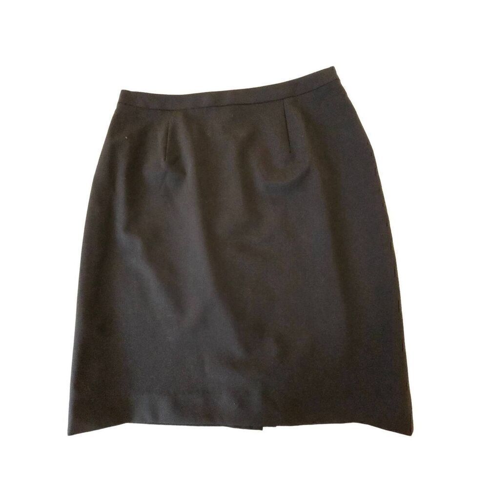 Brooks Brothers Womens Tollegno 1900 Pencil Skirt Black Size 6P
